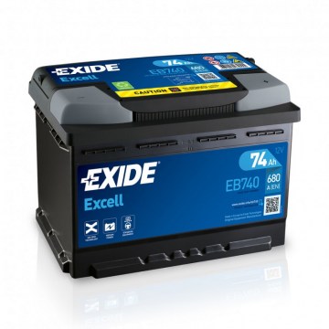 EXIDE EXCELL 74Ah 680A L+ (EB740)
